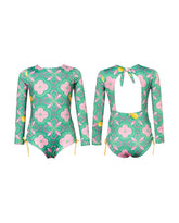 Vestido de Baño Manga Larga Flores Pepita & Me